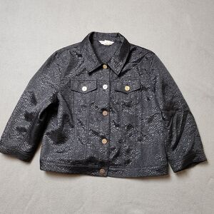Bianca nygard light brocade Jacket Sz 14 Black